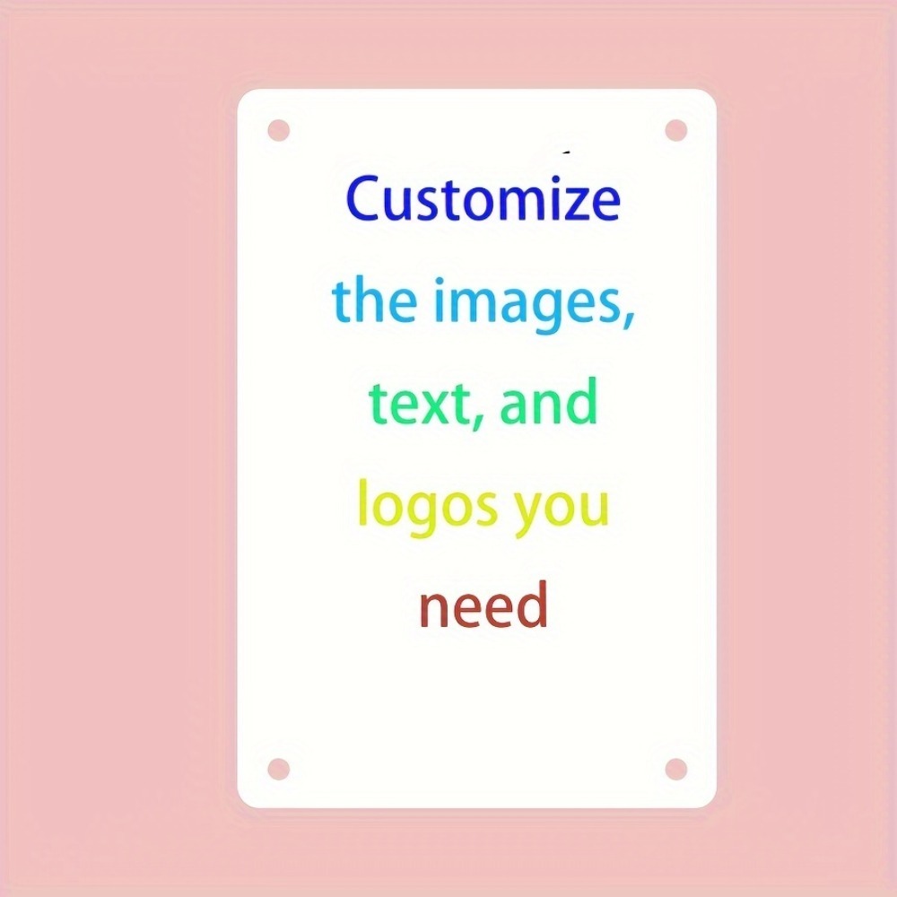 Home Office Logo - Custom Metal Sign 8x12in, Personalized Text