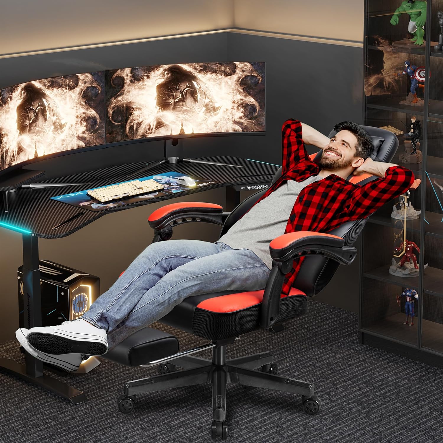 Gaming Chair with Footrest, Ma - Ergonomic Office Chair review and price