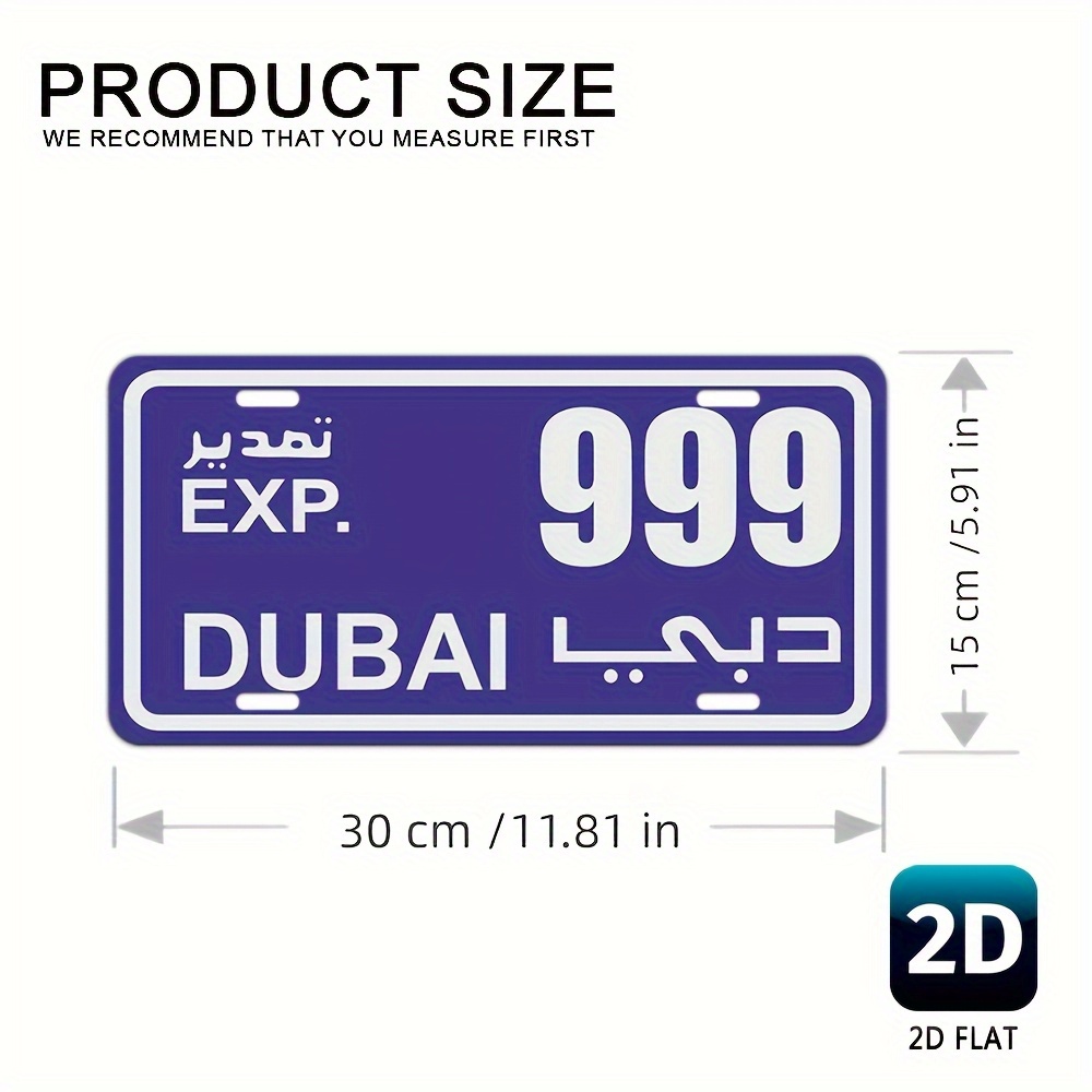 Vintage Dubai License Plate Me - Home Office Dubai review and price